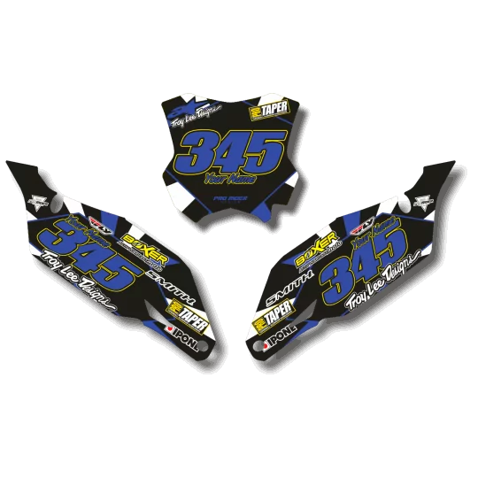 STICKERSET moto STICKERSET NUMMERPLAAT ACHTERGRONDEN YAMAHA GARFILD