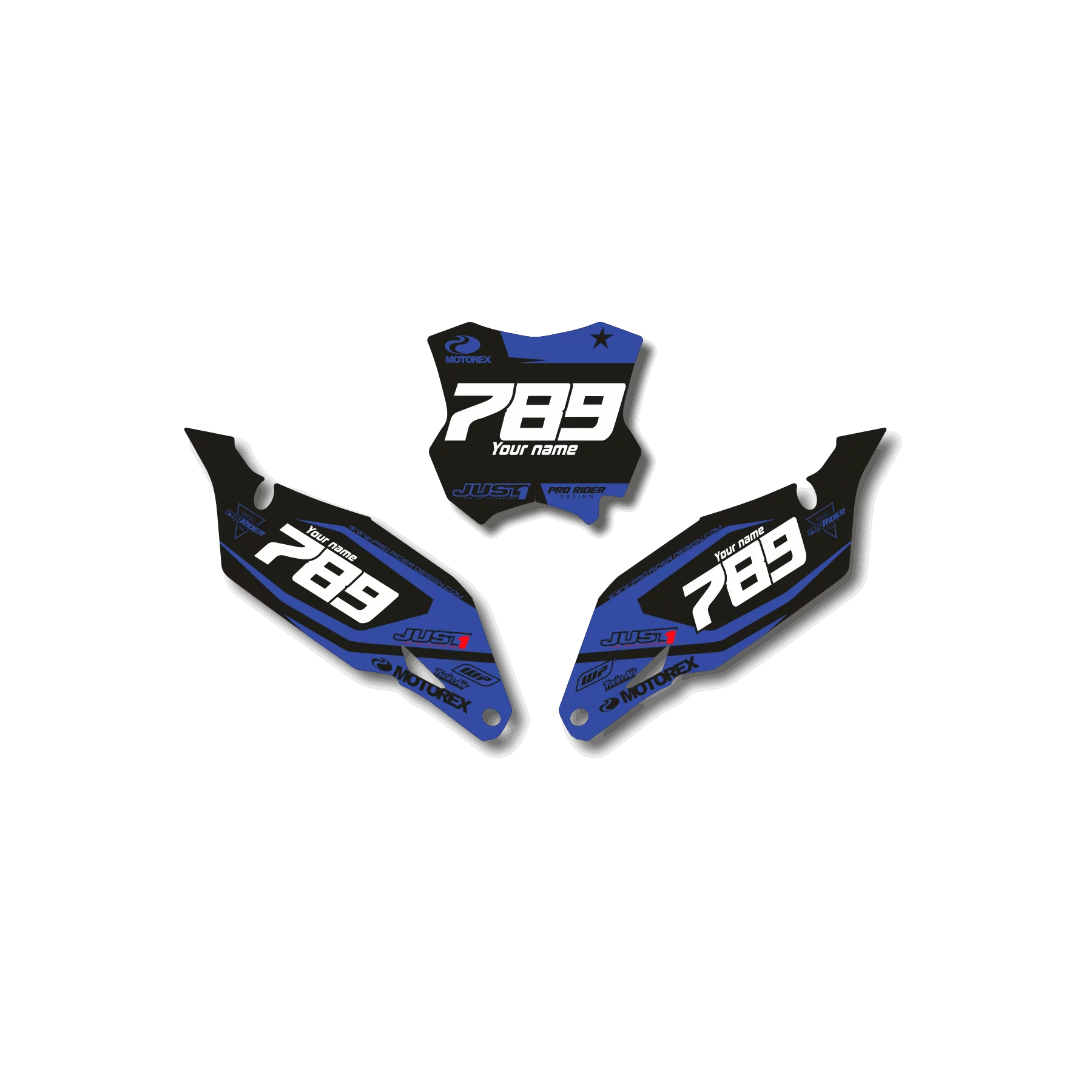 Kit adesivos moto KIT ADESIVOS FUNDOS DE PLACAS YAMAHA MILLORD