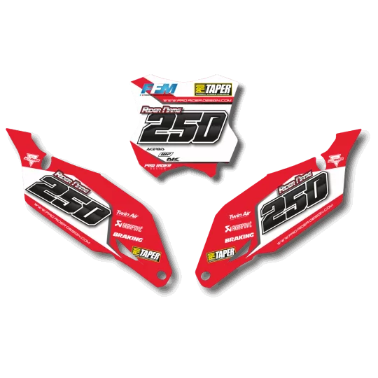 Stickerset moto STICKERSET FONDS DE PLAQUES HONDA PHOMOTOR