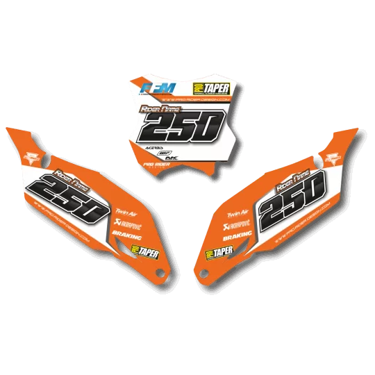 Stickerset moto STICKERSET FONDS DE PLAQUES KTM MERIMENT