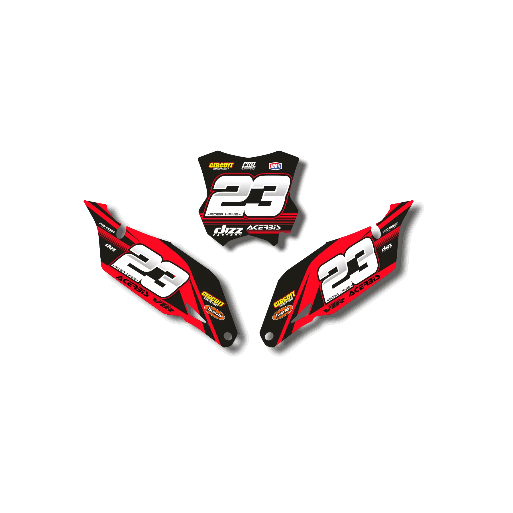 Kit adesivos moto Kit adesivos FUNDO DE PLACAS BETA CIRCUTING