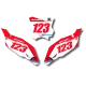 Kit adesivos moto KIT ADESIVOS FUNDOS DE PLACAS DERBI GRANTAR