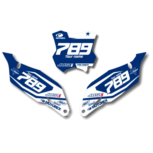 STICKERSET moto Stickerset NUMMERBORDACHTERGRONDEN DERBI MINETRACE