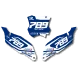 STICKERSET moto Stickerset NUMMERBORDACHTERGRONDEN DERBI MINETRACE