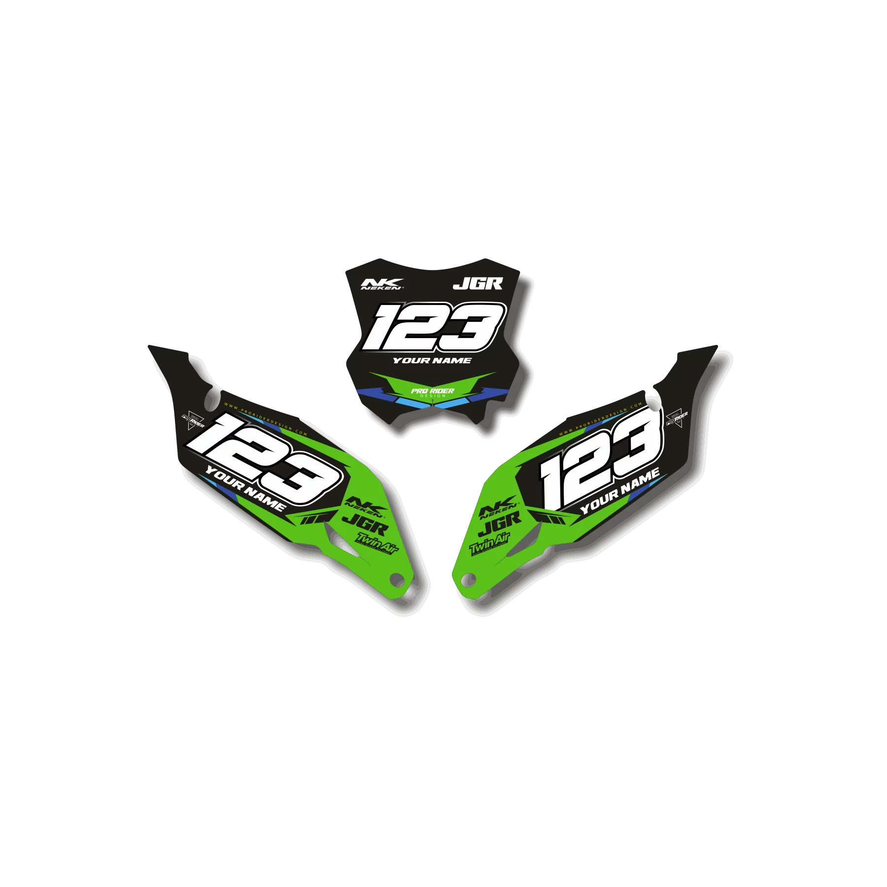 Motorrad Dekor DEKOR NUMMERNSCHILD-HINTERGRÜNDE DERBI OFFTRAYL