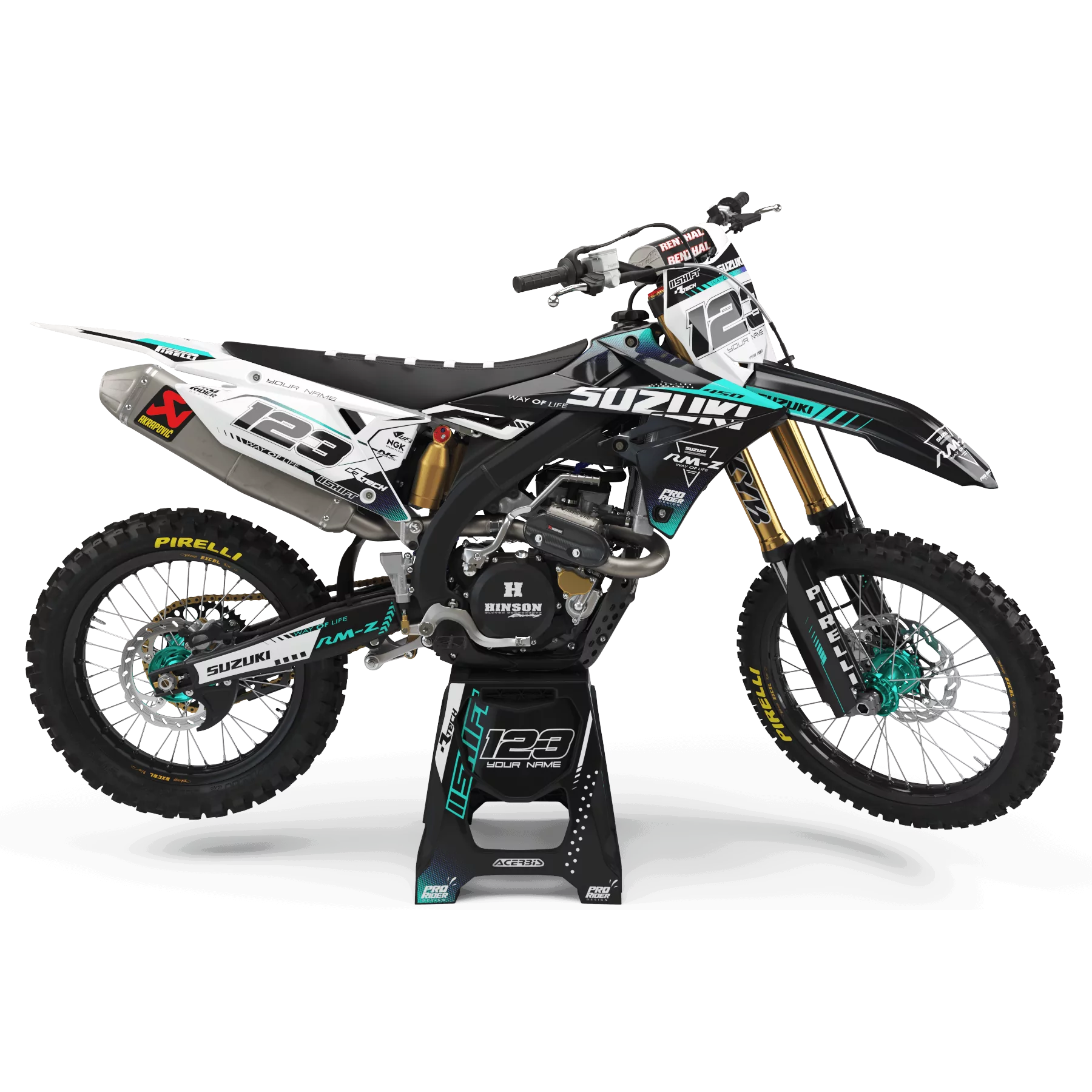 Kit adhesivos moto KIT ADHESIVOS Motocross SUZUKI PERSO FOURAGRE