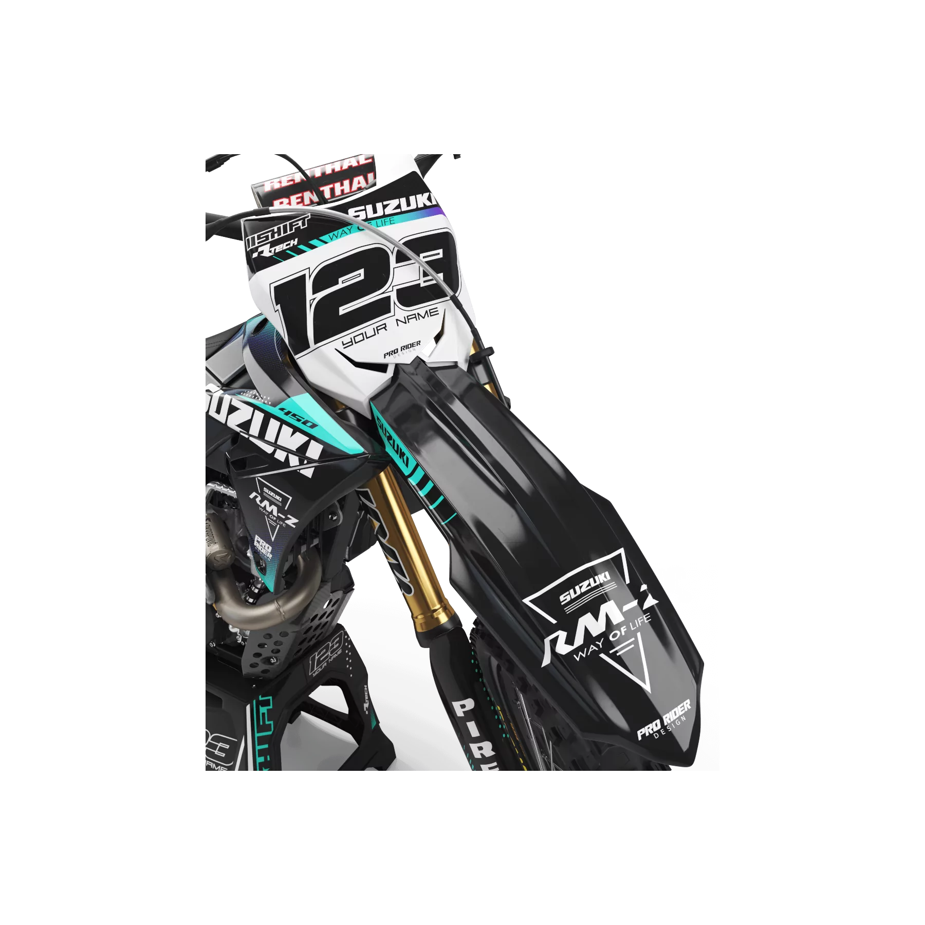 Kit adhesivos moto KIT ADHESIVOS Motocross SUZUKI PERSO FOURAGRE