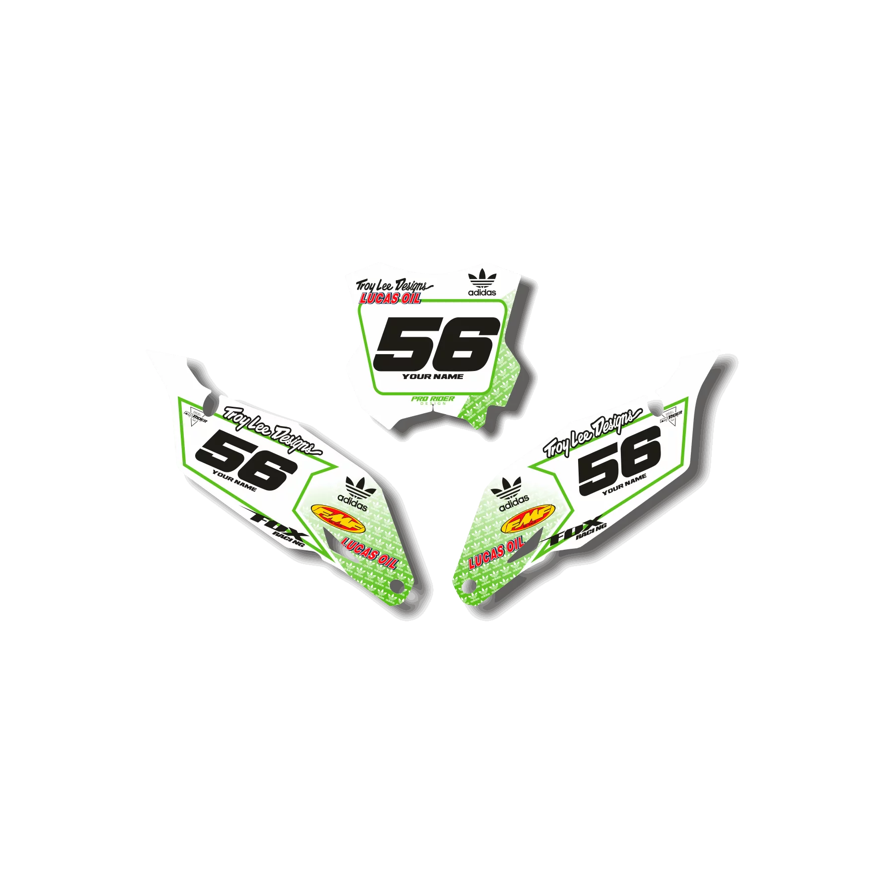 STICKERSET moto Stickerset NUMMERBORD ACHTERGRONDEN DERBI HAGO