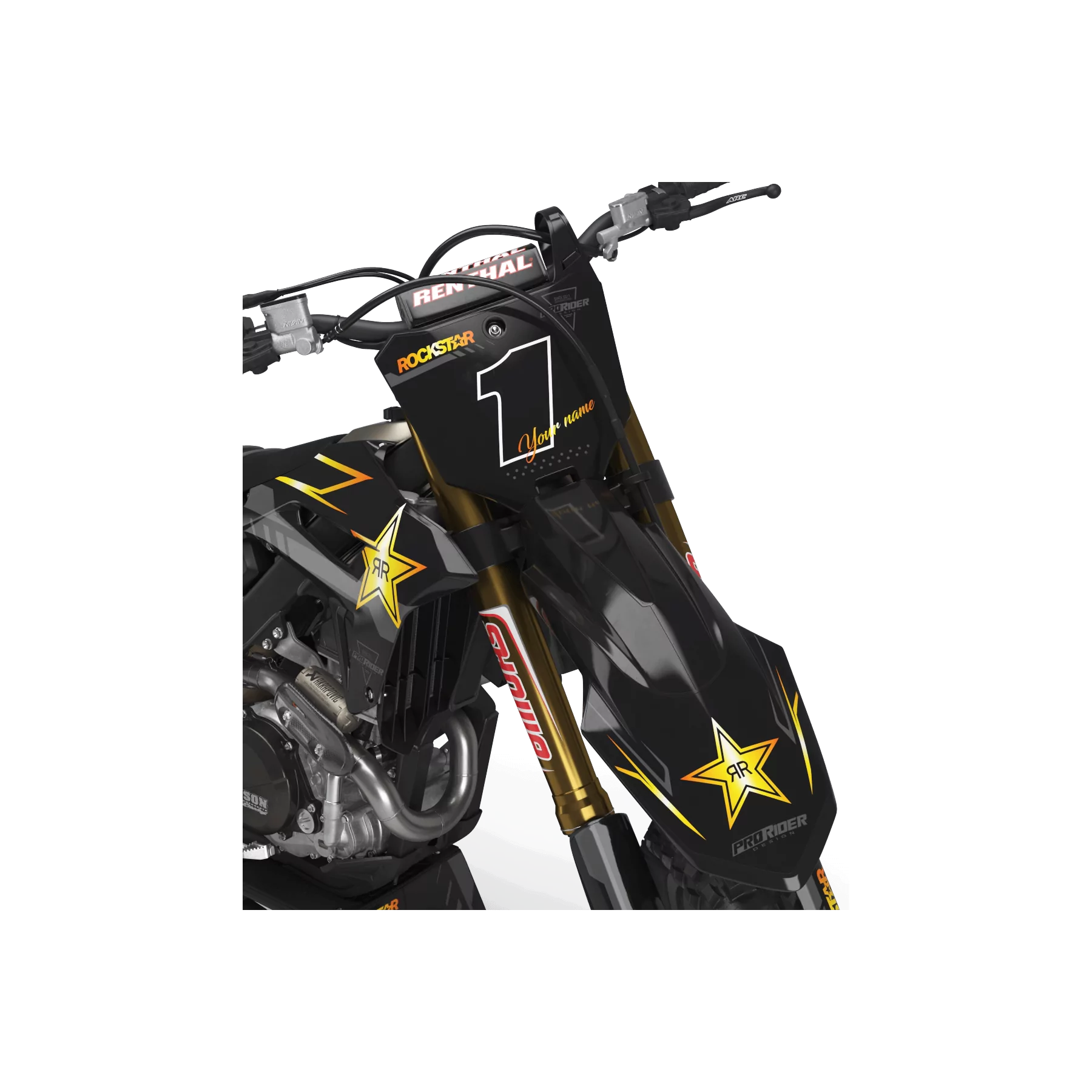 Kit Adesivos moto KIT ADESIVOS Motocross PERSO ROCKSTAR DARKNIGHT