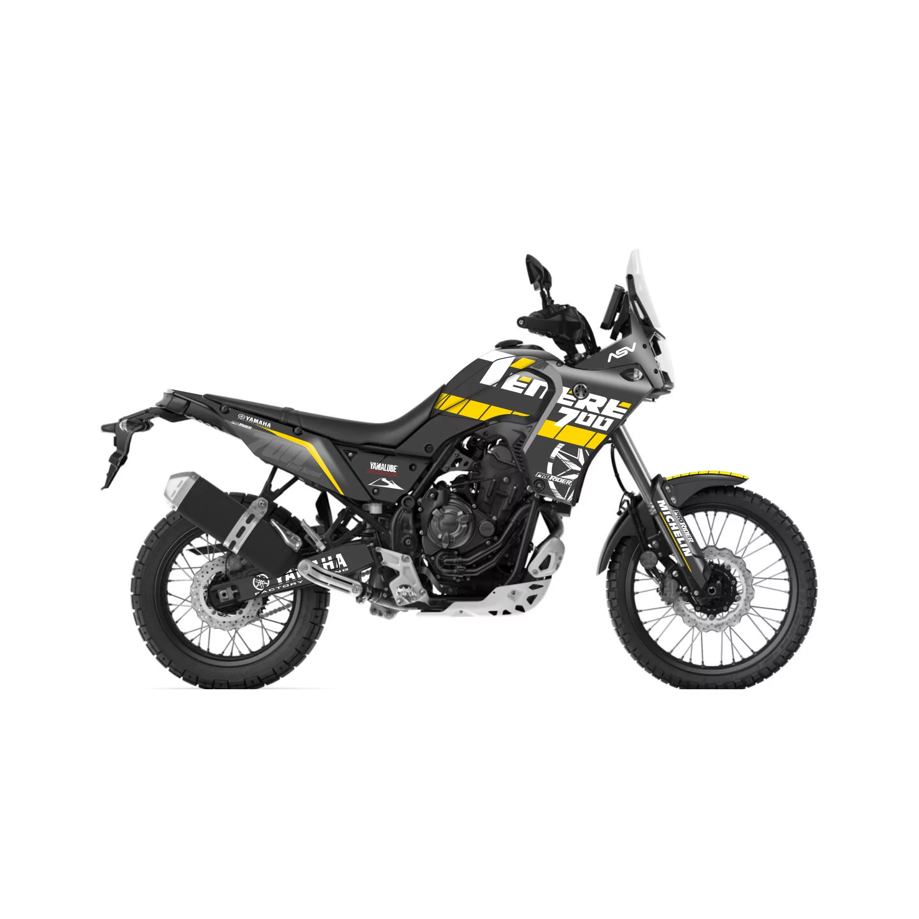 Kit adesivos moto Kit adesivos 700 ténéré asv DARK