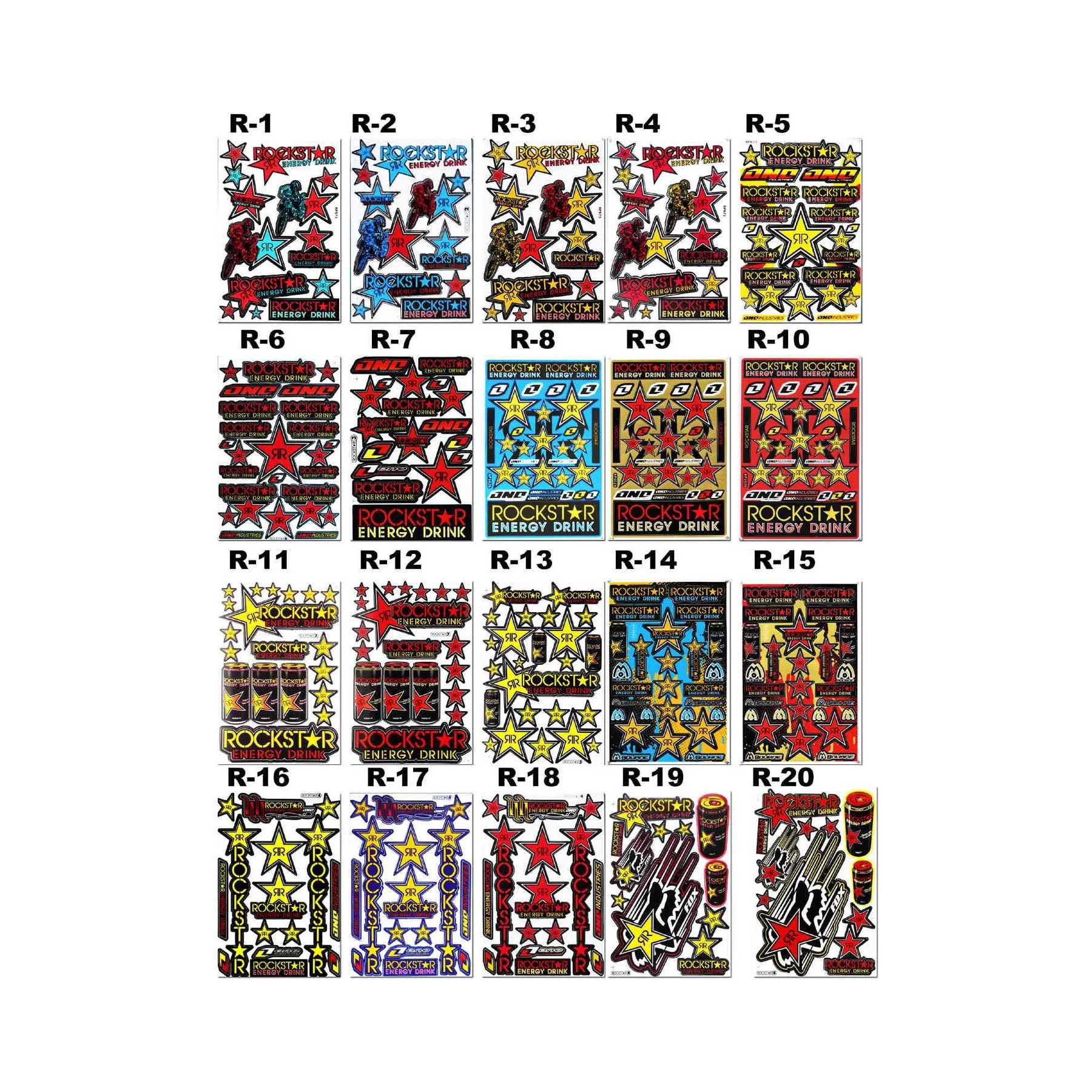 Kit adhesivos moto Tabla de pegatinas
