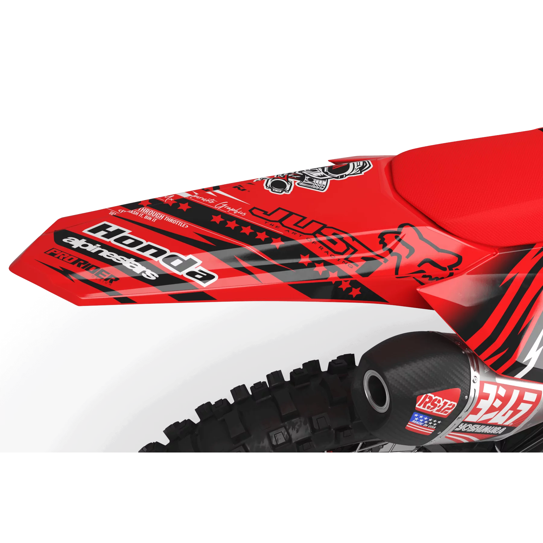 KIT ADESIVOS moto KIT ADESIVOS Motocross HONDA JUST1 RED
