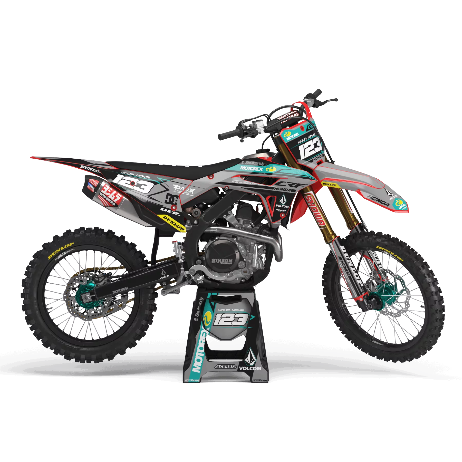 Kit adesivos moto KIT ADESIVOS Motocross PERSO HONDA RYDERS