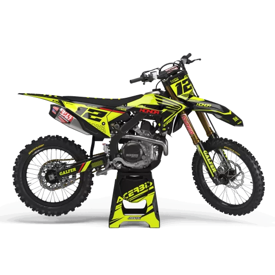 Kit adesivos moto Kit adesivos Motocross FLUO PERSO HONDA PRO