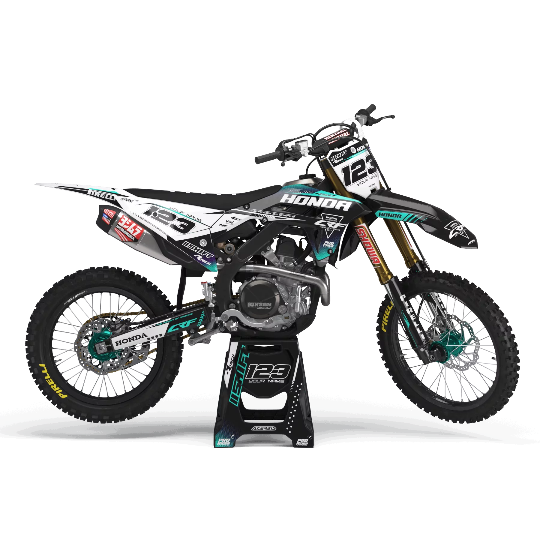 Kit déco moto KIT DECO Motocross HONDA PERSO RIBBONZ