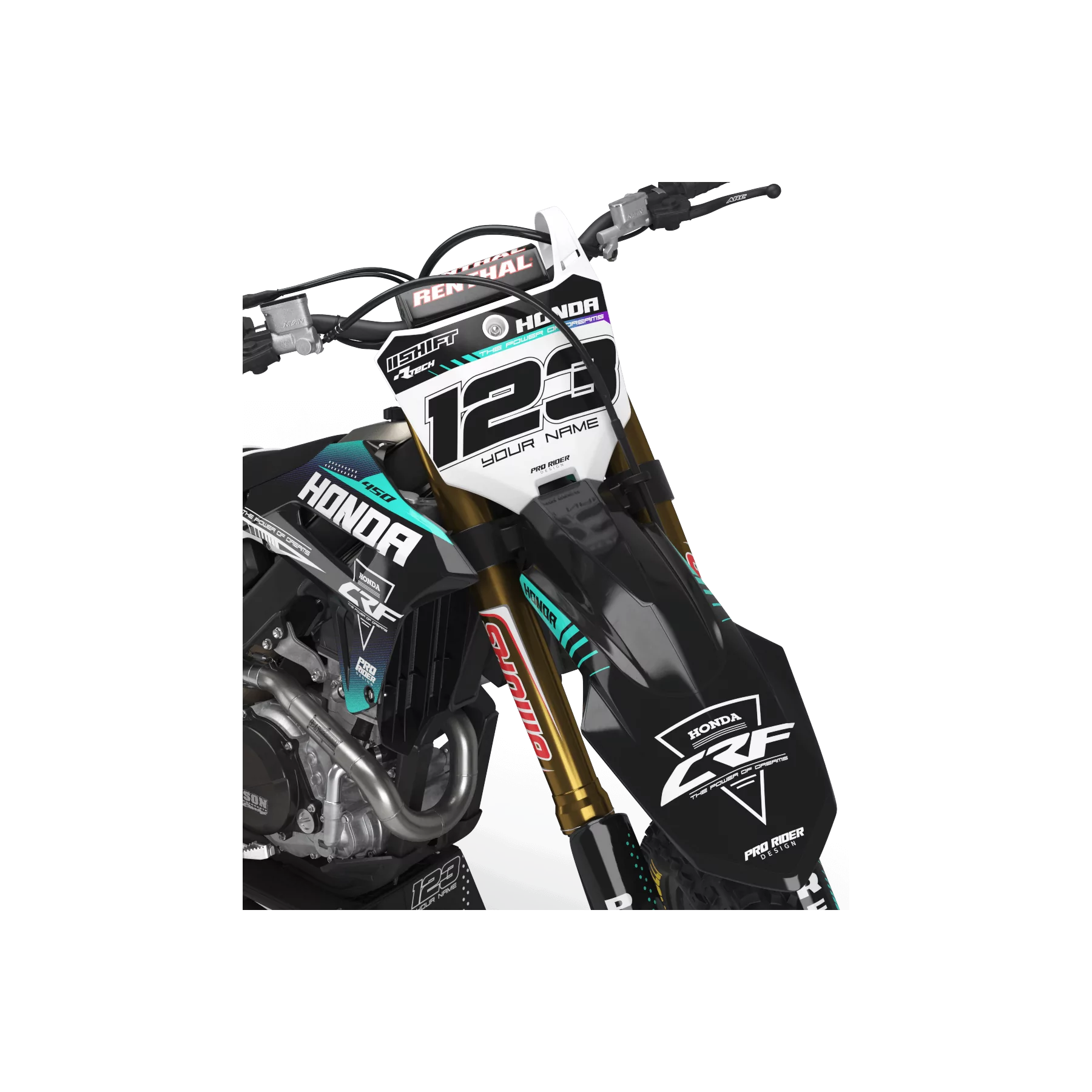 Kit déco moto KIT DECO Motocross HONDA PERSO RIBBONZ