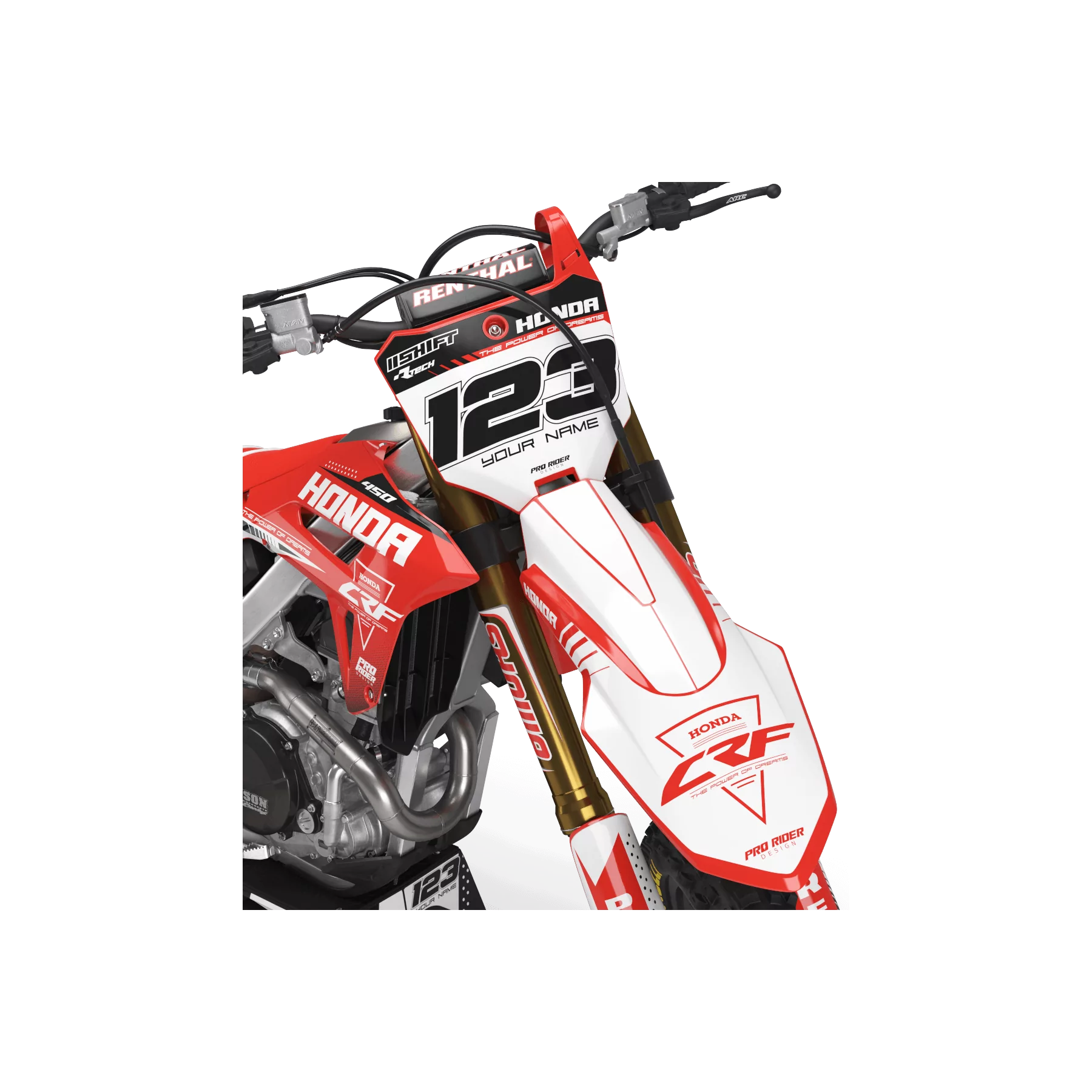 Stickerset moto STICKERSET Motocross HONDA PERSO CROSSGRIPP