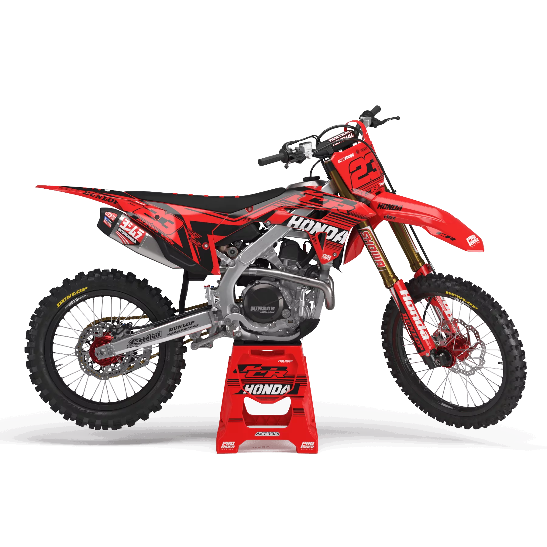 Kit adesivos moto KIT ADESIVOS Motocross HONDA PRO CIRCUIT R/B