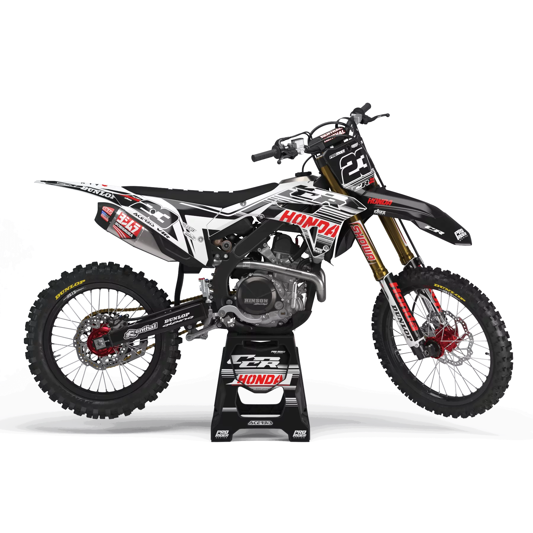 GRAPHICS moto Graphics Motocross HONDA PRO CIRCUIT B/W