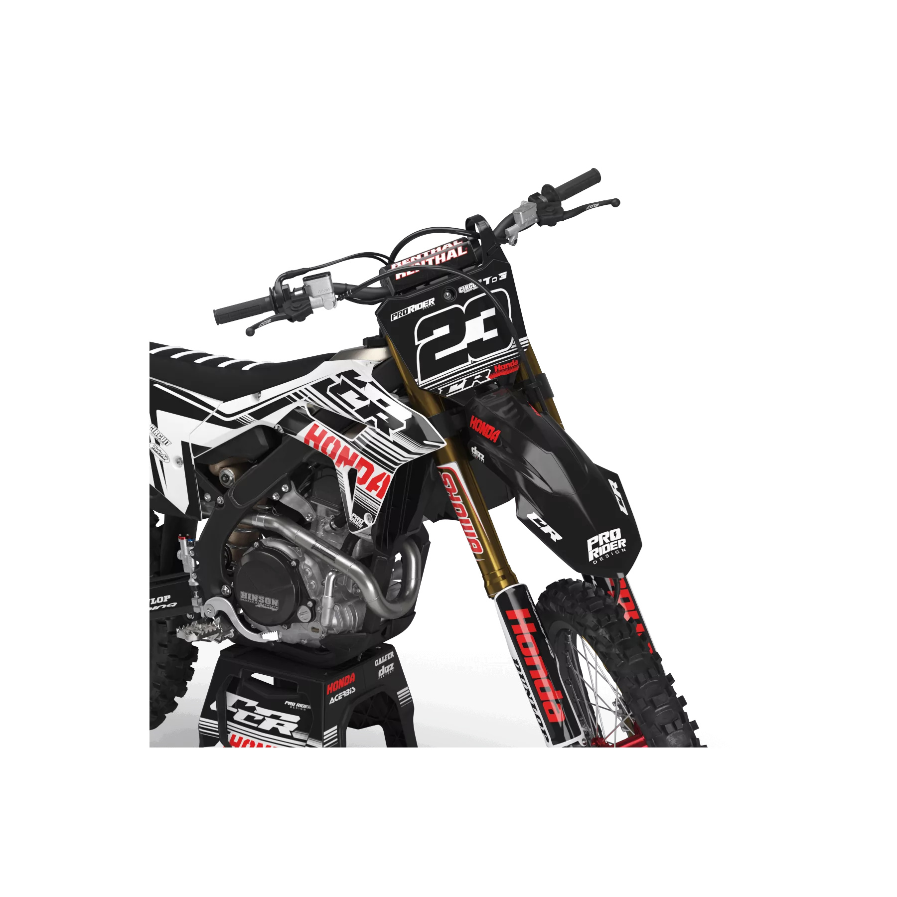 GRAPHICS moto GRAPHICS Motocross HONDA PRO CIRCUIT B/W