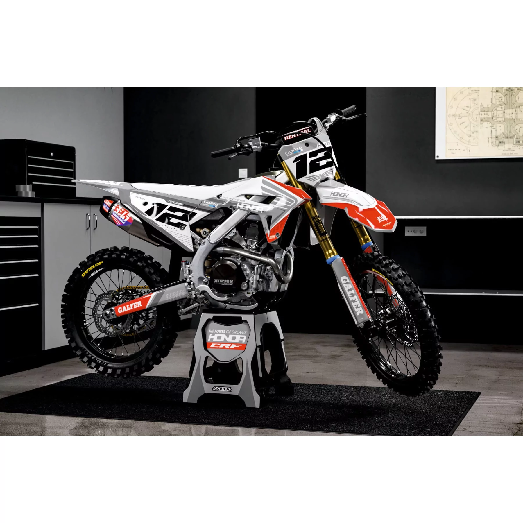 Kit adesivos moto KIT ADESIVOS Motocross HONDA GOPRO