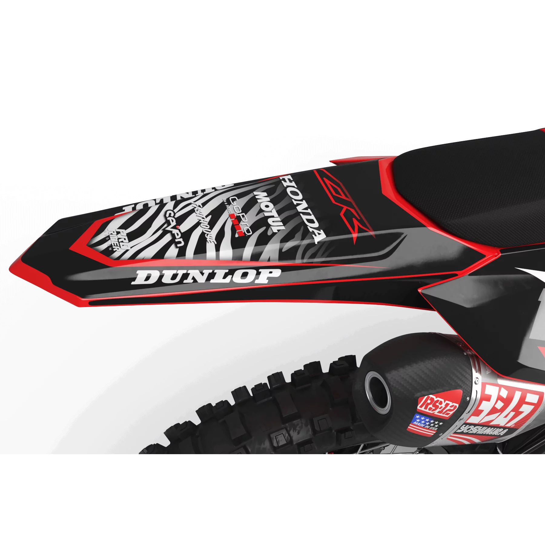 KIT ADESIVOS moto KIT ADESIVOS Motocross HONDA MOTUL BLACK/RED