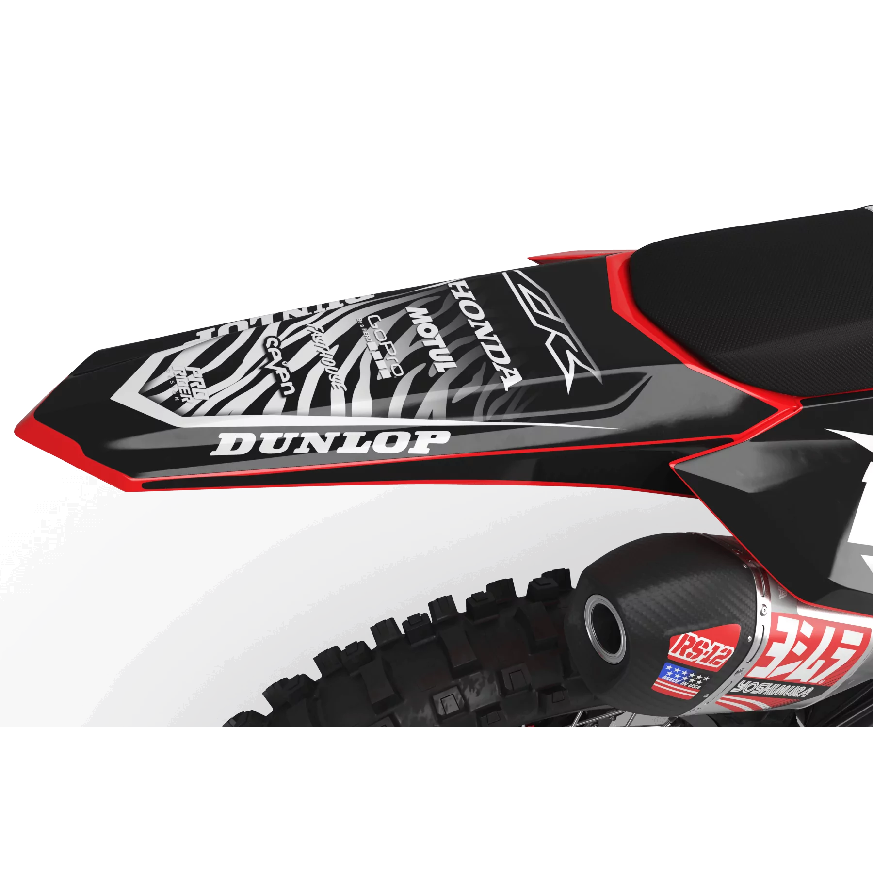 GRAPHICS kit moto Graphics Motocross HONDA MOTUL BLACK/WHITE
