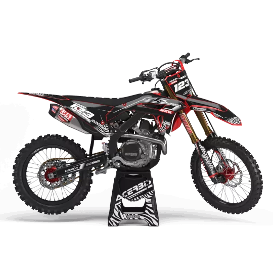 KIT ADESIVOS moto KIT ADESIVOS Motocross HONDA MOTUL BLACK/WHITE
