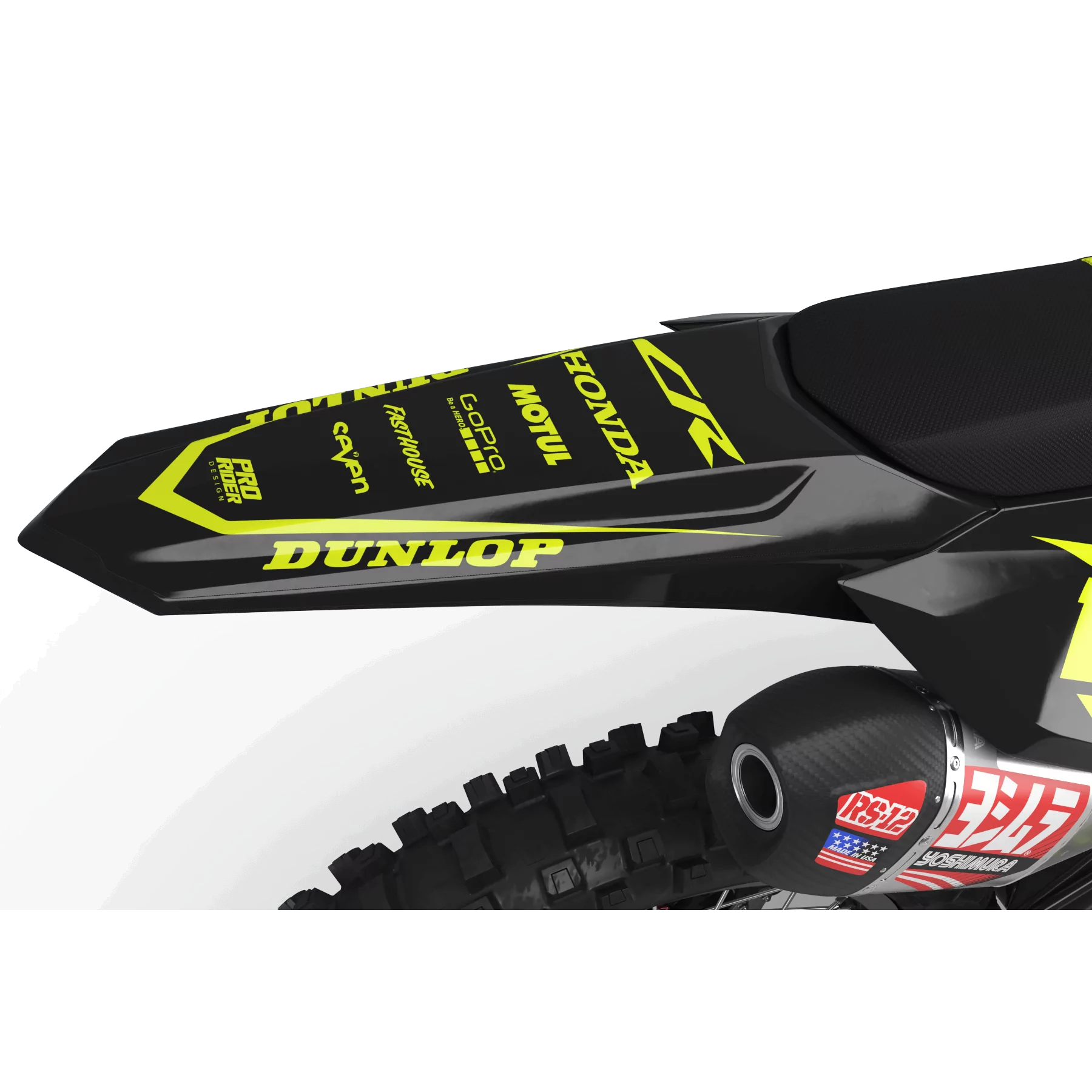Stickerset motorsticker Stickerset Motocross FLUO PERSO HONDA MOTUL