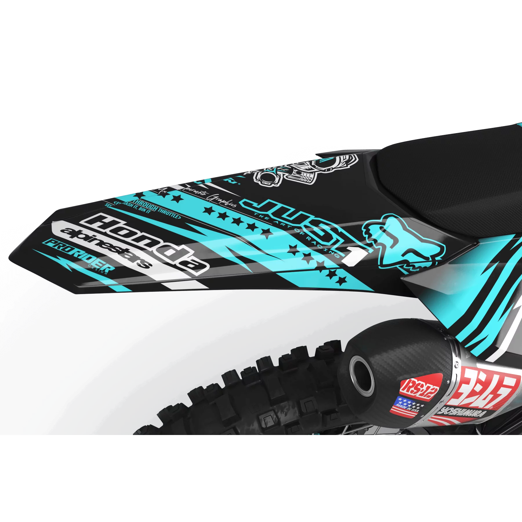 Kit adesivos moto KIT ADESIVOS Motocross HONDA JUST1 TEAL
