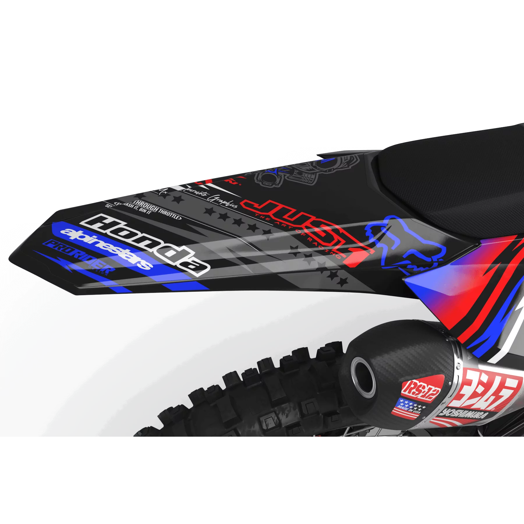 KIT ADESIVOS moto KIT ADESIVOS Motocross HONDA JUST1 BLACK