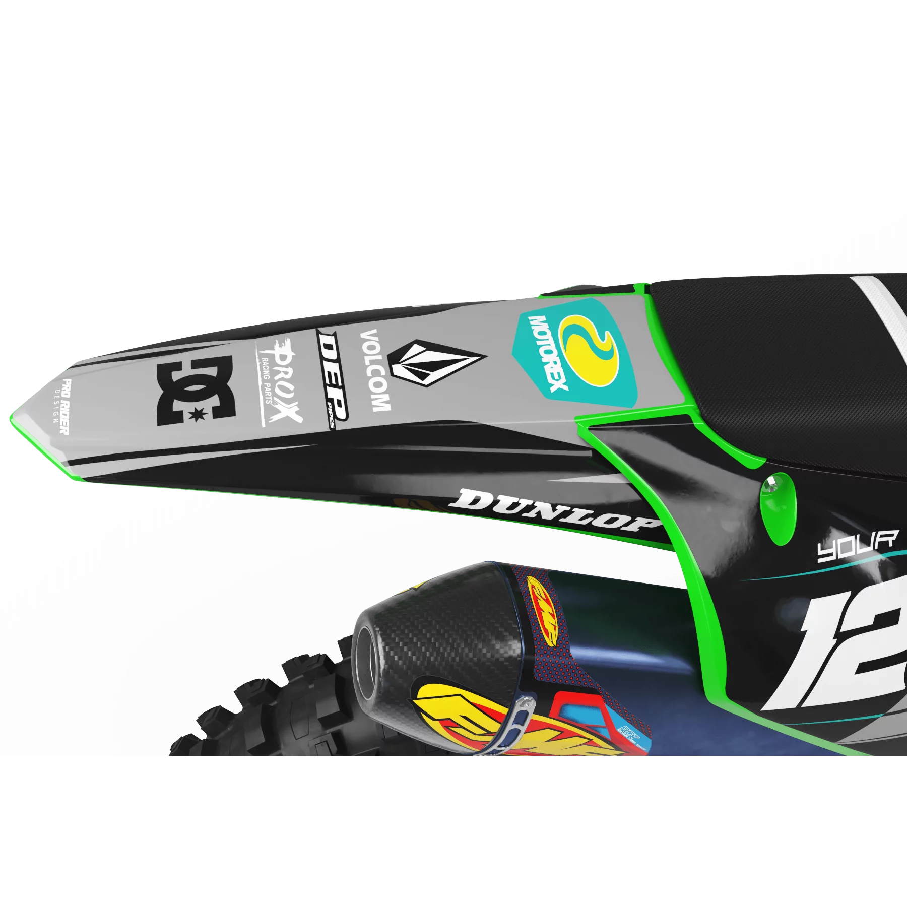 STICKERSET motorsticker Stickerset Motocross PERSO KAWASAKI VIBBAR