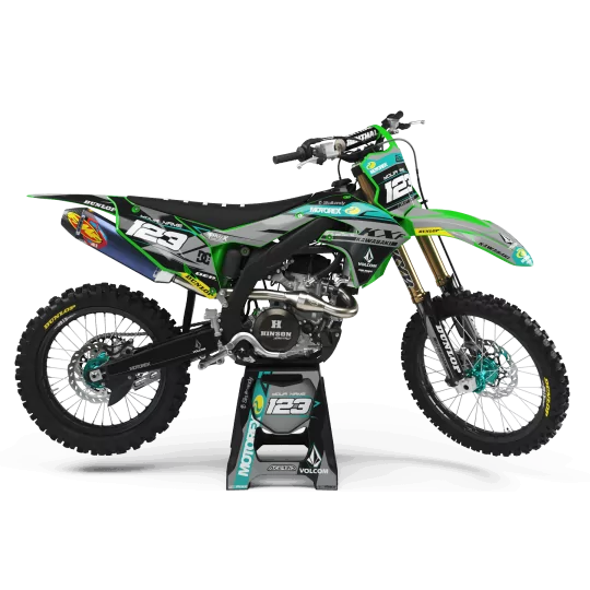 STICKERSET motorfiets STICKERSET Motocross PERSO KAWASAKI VIBBAR