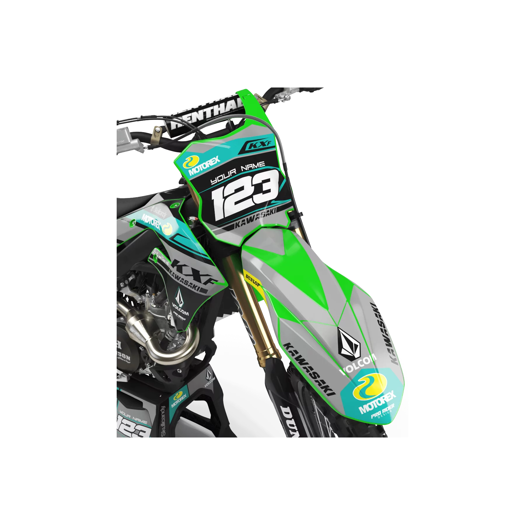 KIT ADESIVOS moto KIT ADESIVOS Motocross PERSO KAWASAKI VIBBAR
