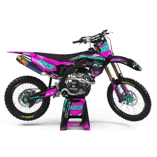 Kit adesivos moto KIT ADESIVOS Motocross KAWASAKI PERSONALIZADO COLLOR