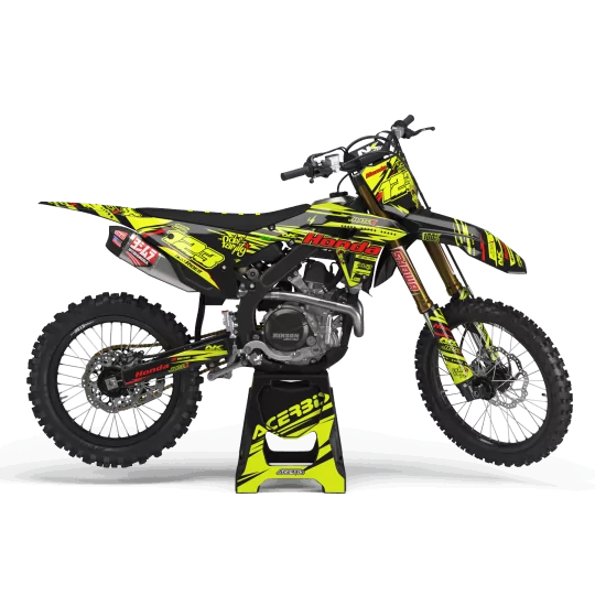 Kit adesivos moto Kit adesivos Motocross FLUO PERSONALIZADO HONDA JUST1