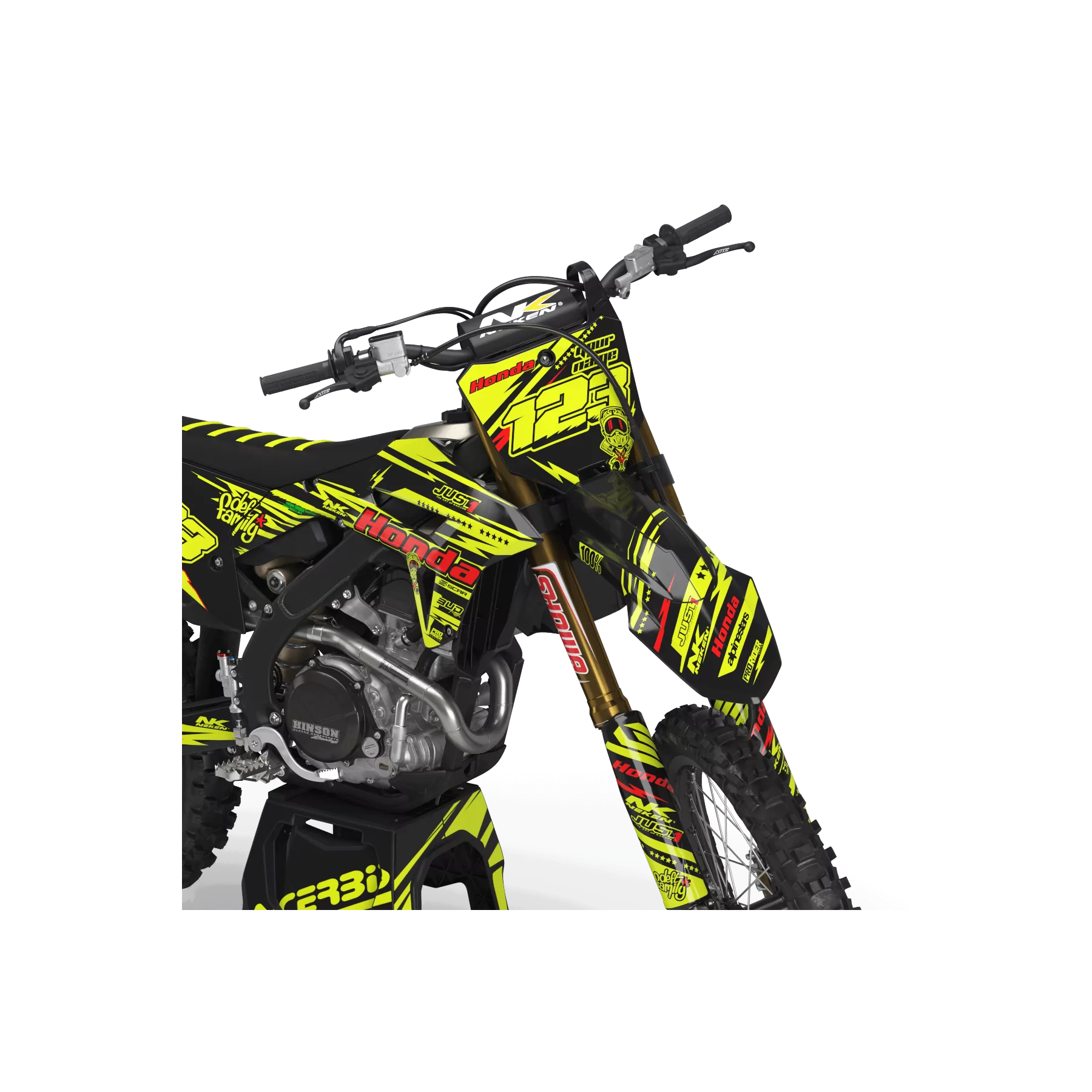 graphics moto graphics Motocross FLUO PERSO HONDA JUST1