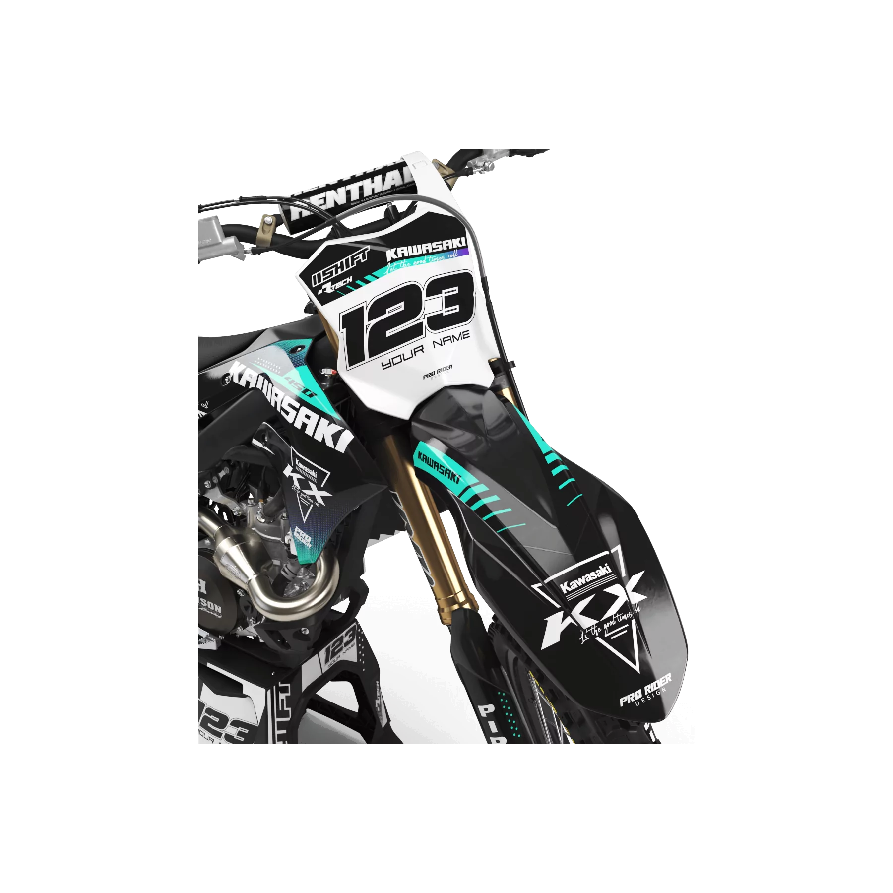 Kit adesivos moto KIT ADESIVOS KAWASAKI PERSONALIZADO FERNCROSS