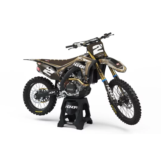 Kit adesivos moto KIT ADESIVOS Motocross HONDA BROWN MAT FINISH TOUCH