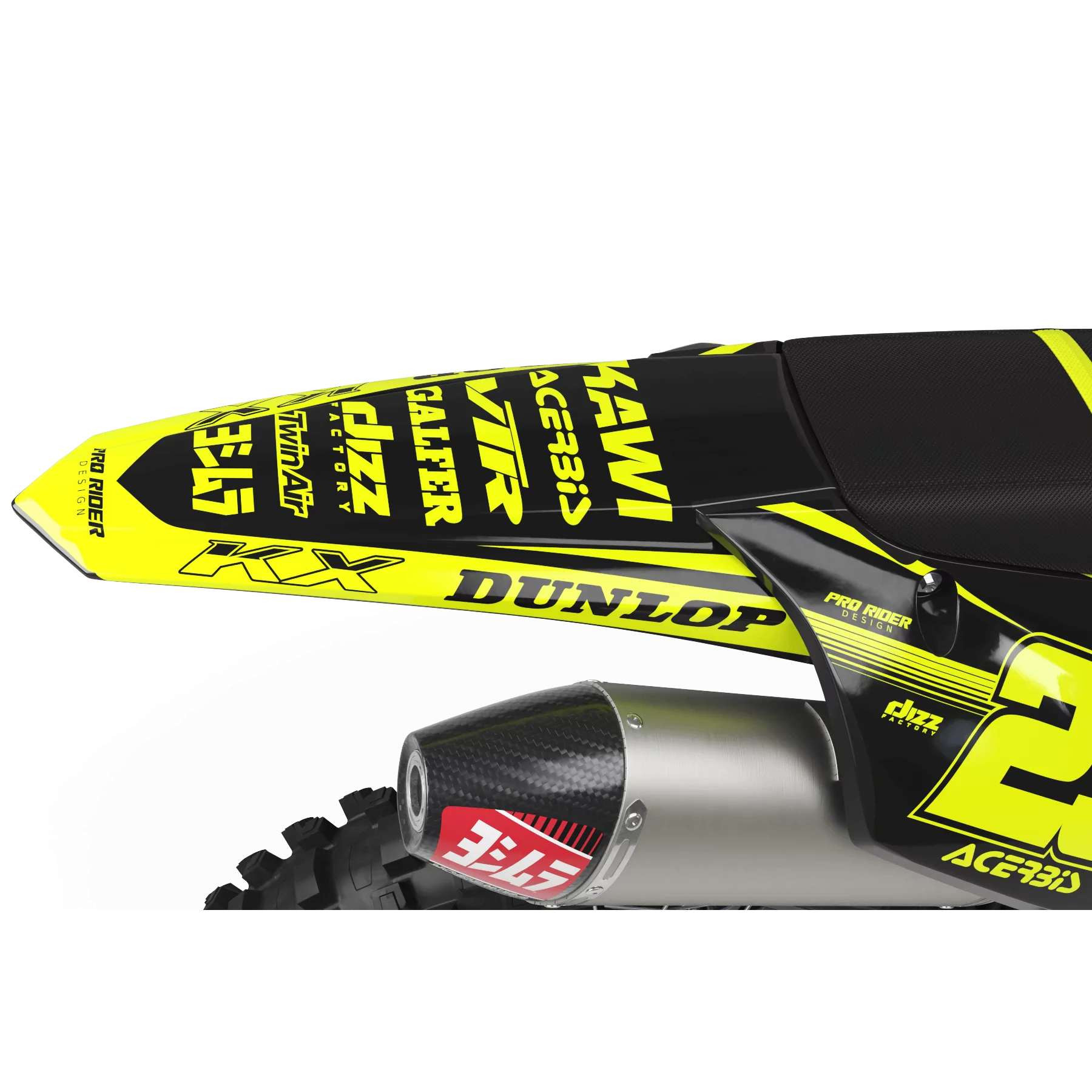 Stickerset moto Stickerset FLUO PERSO KAWI CIRCUIT
