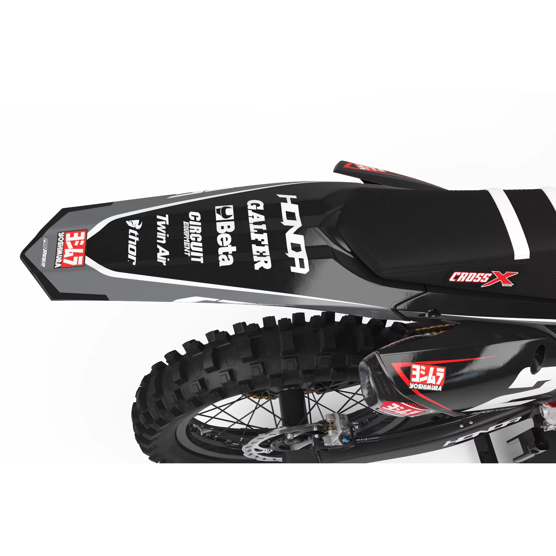 Kit adesivos moto KIT ADESIVOS Motocross HONDA BLACKUP RED TOUCH