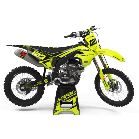 Kit adhesivos moto Kit adhesivos Motocross FLUO PERSO KAWASAKI EVS