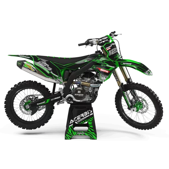 STICKERSET motor STICKERSET Motocross KAWASAKI MOTUL BLACK/GREEN