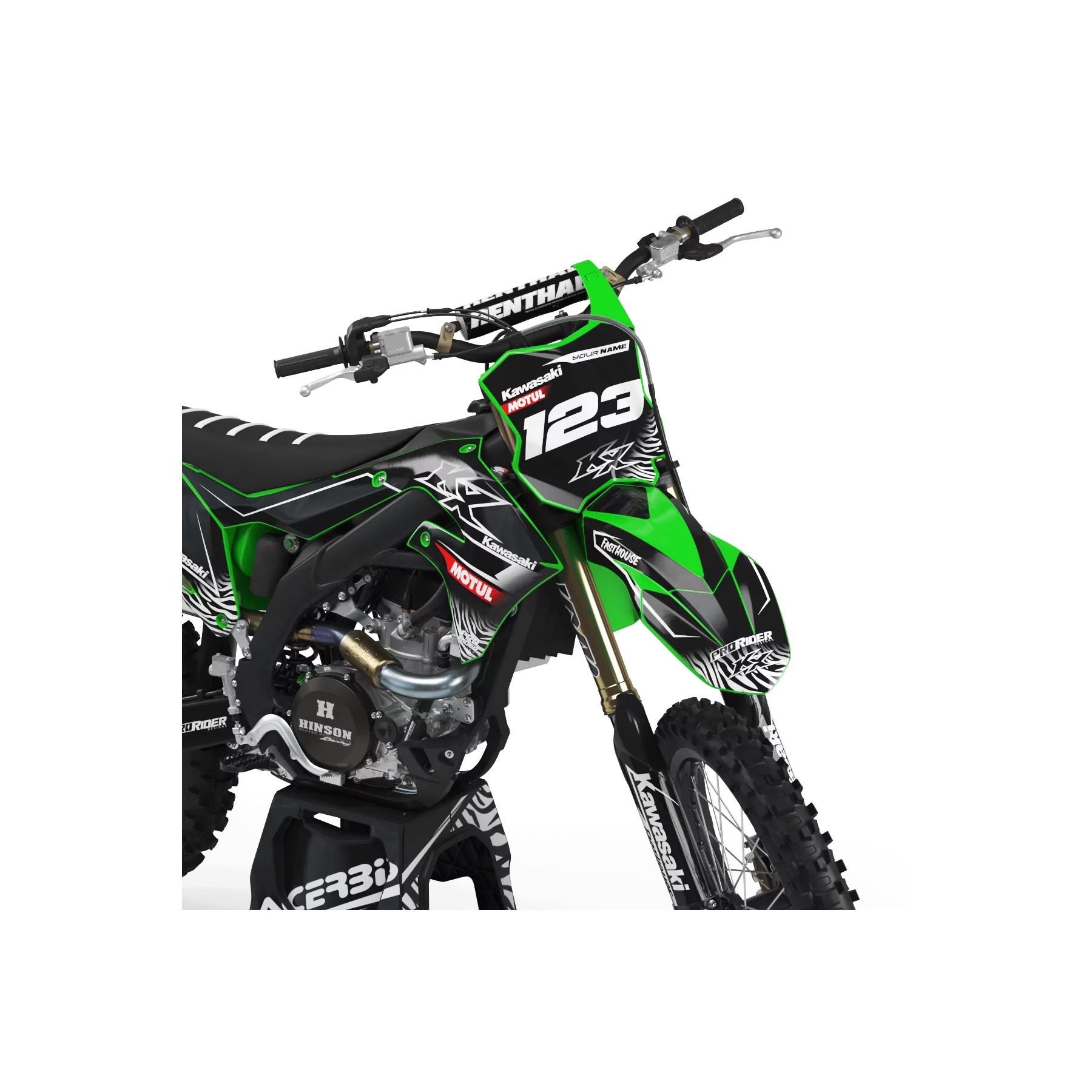 Moto-Dekorkit DEKOR KAWASAKI MOTUL BLACK/WHITE