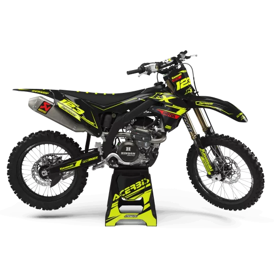 Motorstickerset Stickerset Motocross FLUO PERSO KAWASAKI MOTUL