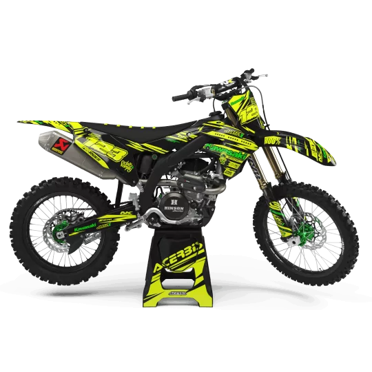 Motorstickerset Stickerset Motocross FLUO PERSO KAWASAKI JUST1