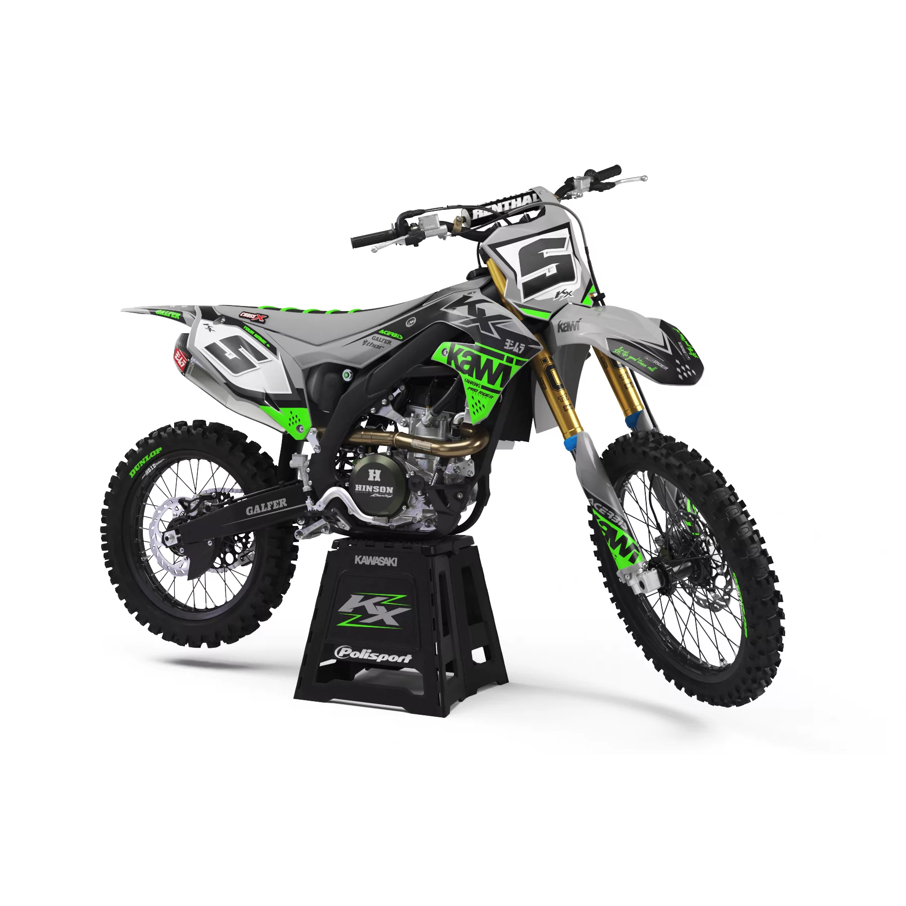 Motorcycle GRAPHICS Graphics Motocross KAWASAKI MATE FINISH