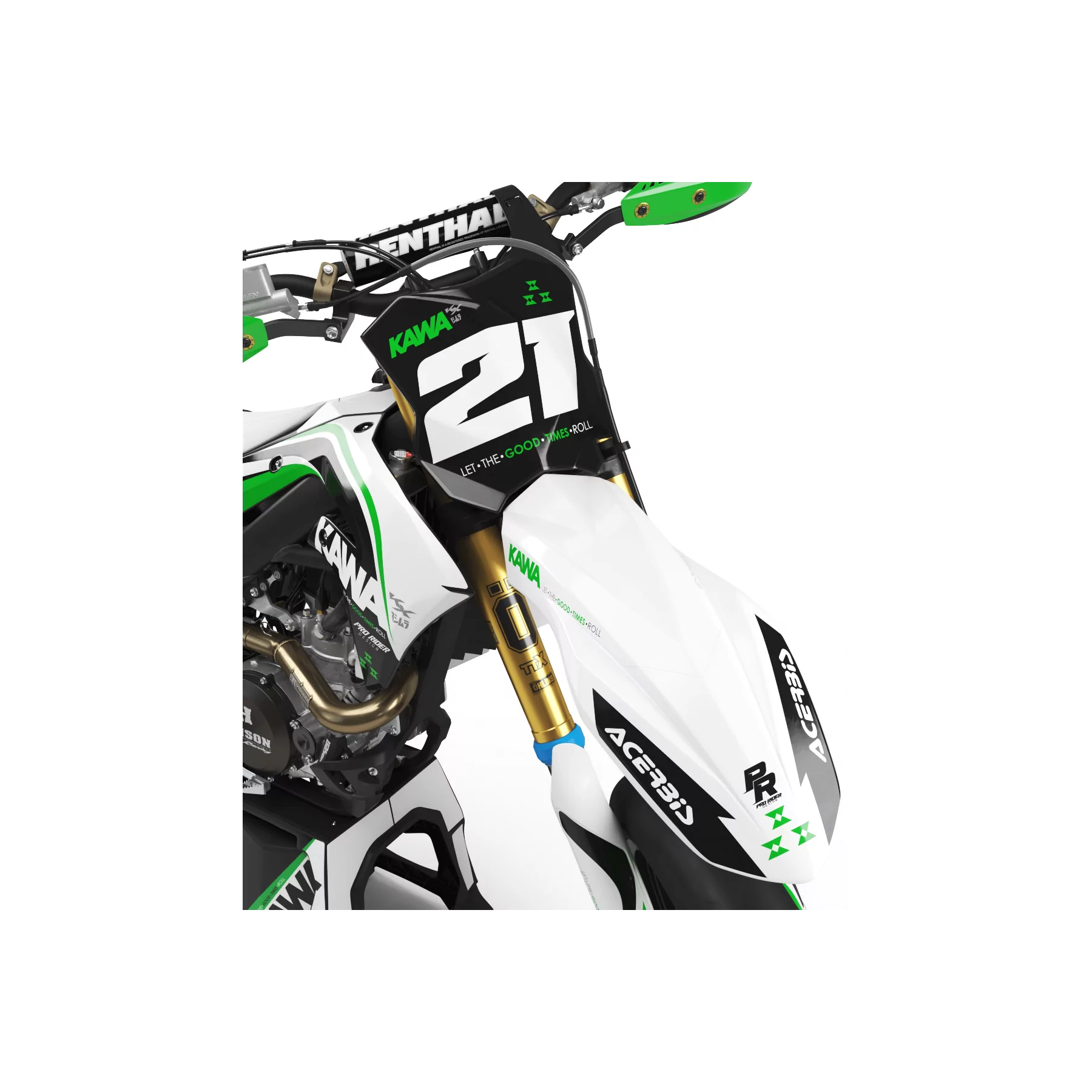 Kit adhesivos moto KIT ADHESIVOS Motocross KAWASAKI ACERBIS