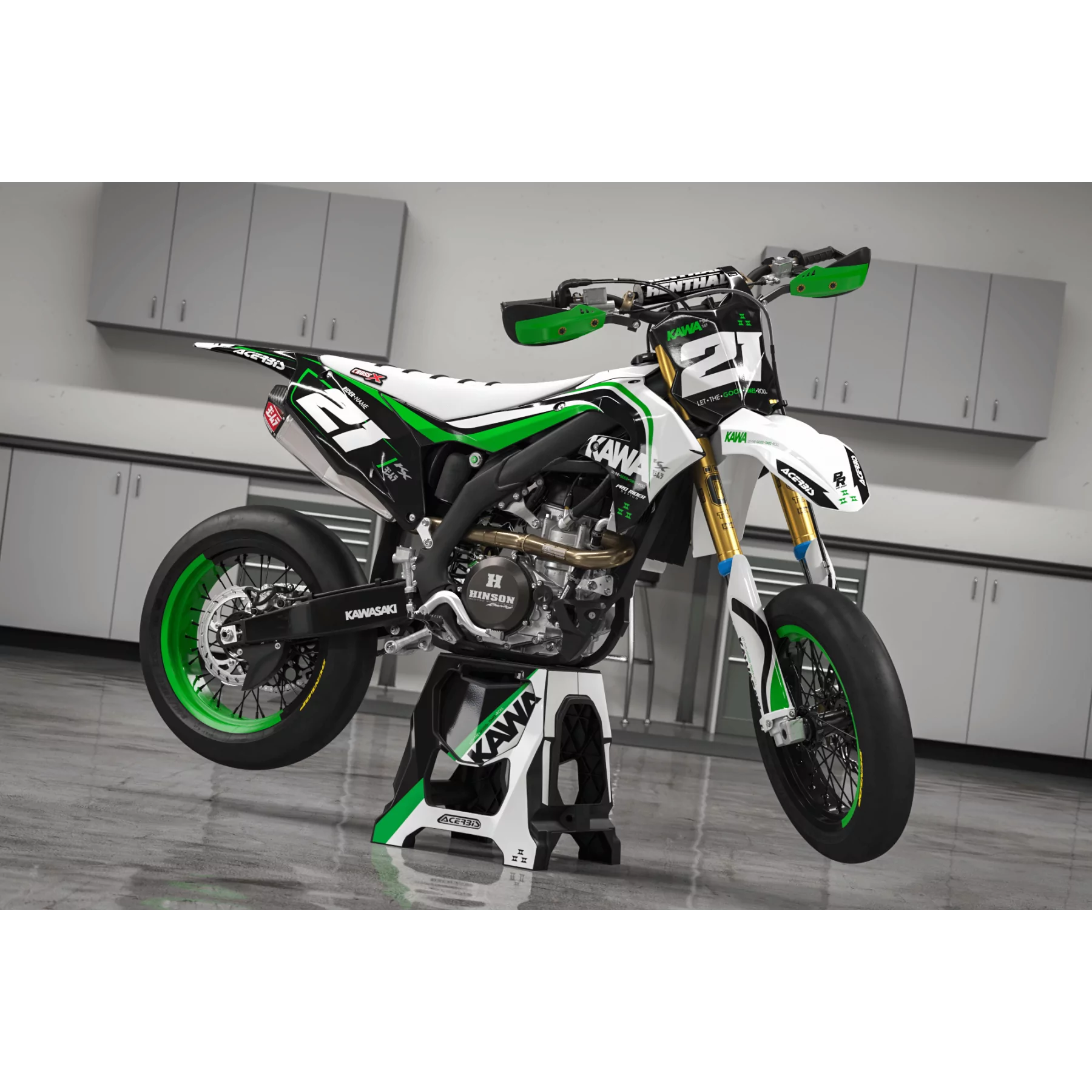 Kit adhesivos moto KIT ADHESIVOS Motocross KAWASAKI ACERBIS