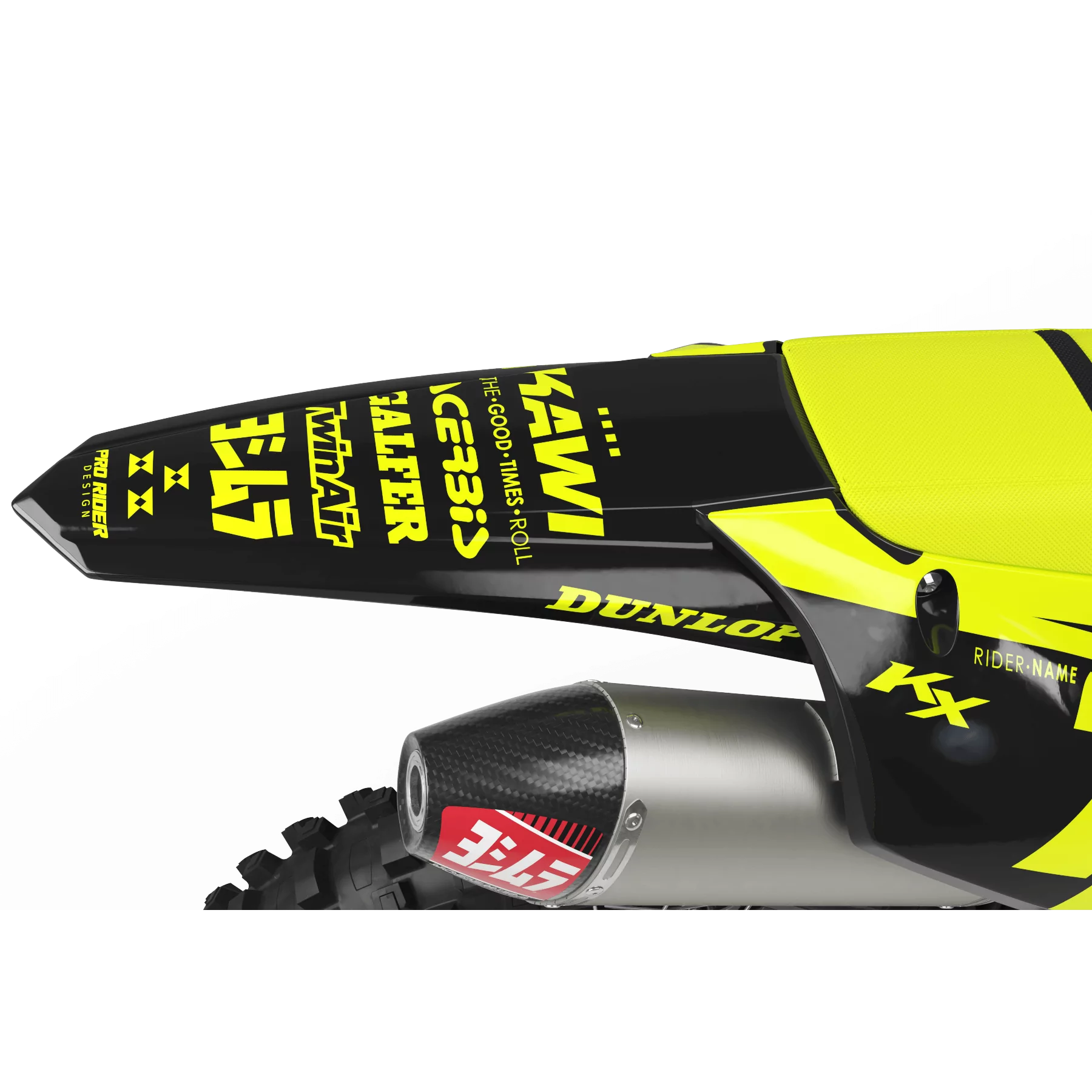 Kit adhesivos moto Kit adhesivos Motocross FLUO PERSO KAWI SUPER PRO